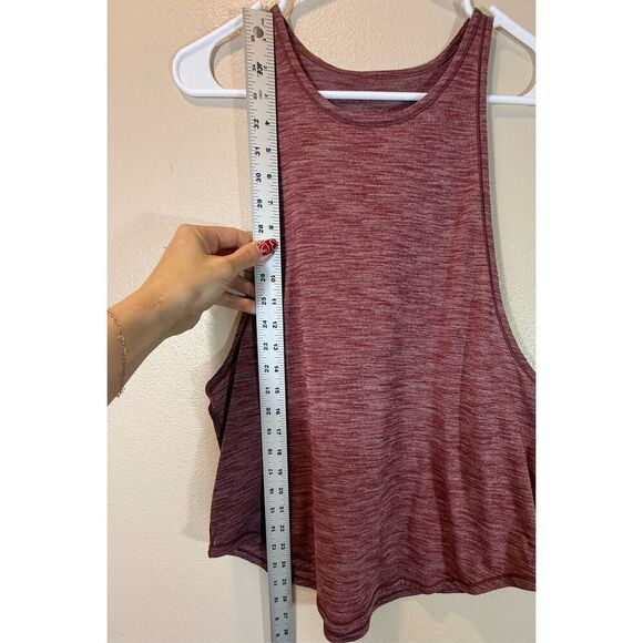 Lululemon Women’s Sweat Date Heathered Burgundy Tank Top Size 8 - Picture 4 of 7